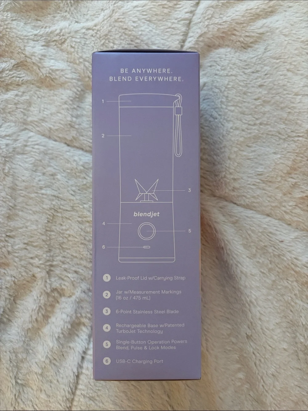 BLENDJET - Lavendar Portable Blendar - Wire Free - UNOPENED
